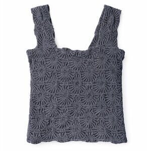 Textured Crop Top Dark Gray Black Size XS-S Like New